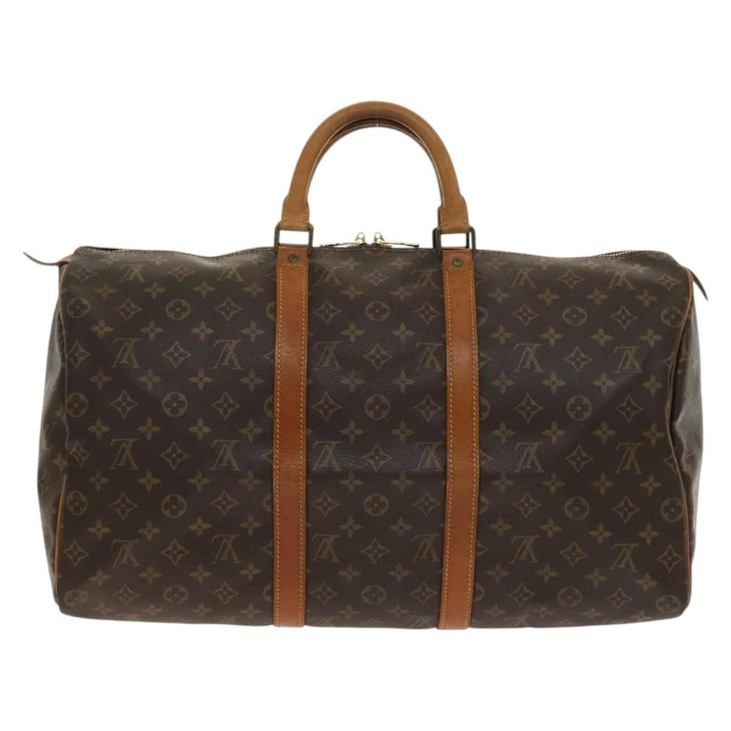 Louis Vuitton Keepall Bag Monogram Canvas Brown Canvas Travel Bag Bag (Pre-Owned)