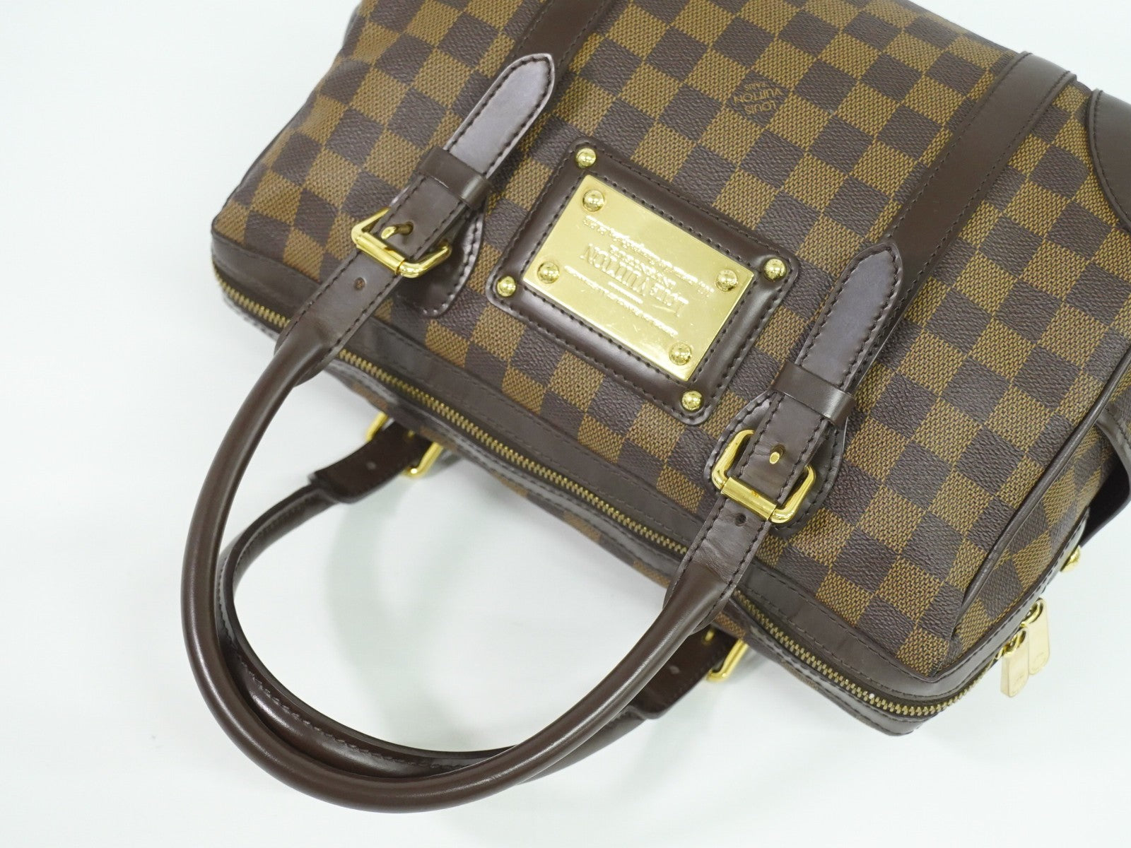 Louis Vuitton Berkeley Handbag Damier Brown Canvas Handbag (Pre-Owned)