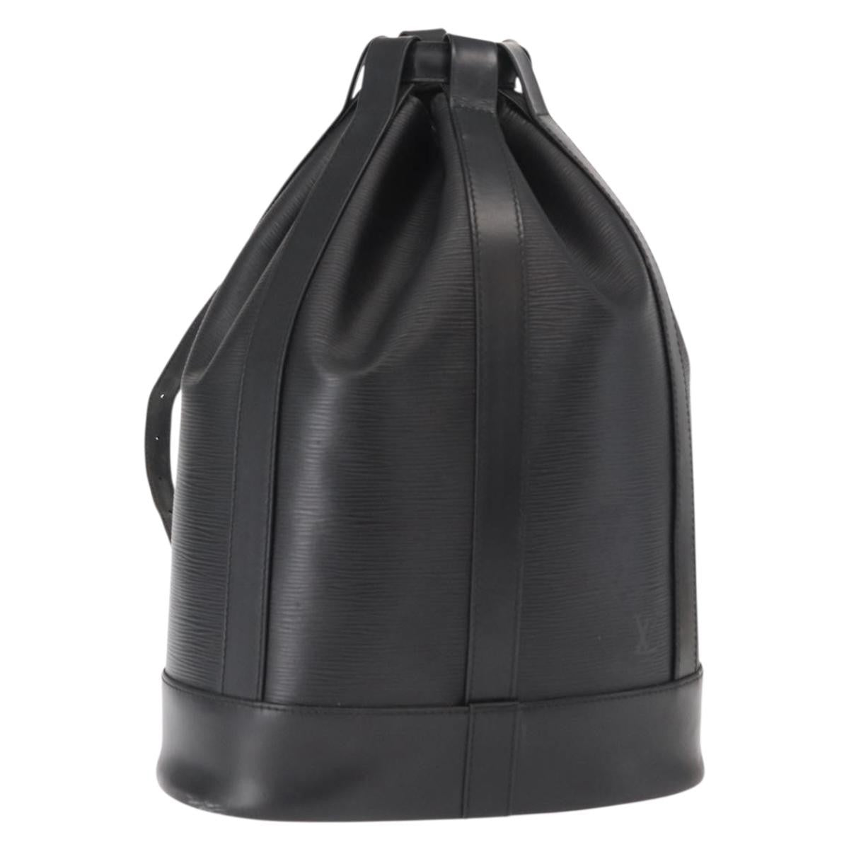 Louis Vuitton Randonnee Backpack Epi Leather Black Leather Shoulder Bag Bag (Pre-Owned)