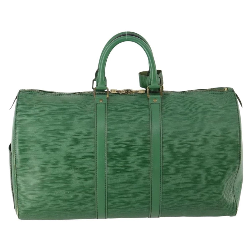 Louis Vuitton Keepall Bag Epi Leather Green Leather Travel Bag Bag (Pre-Owned)