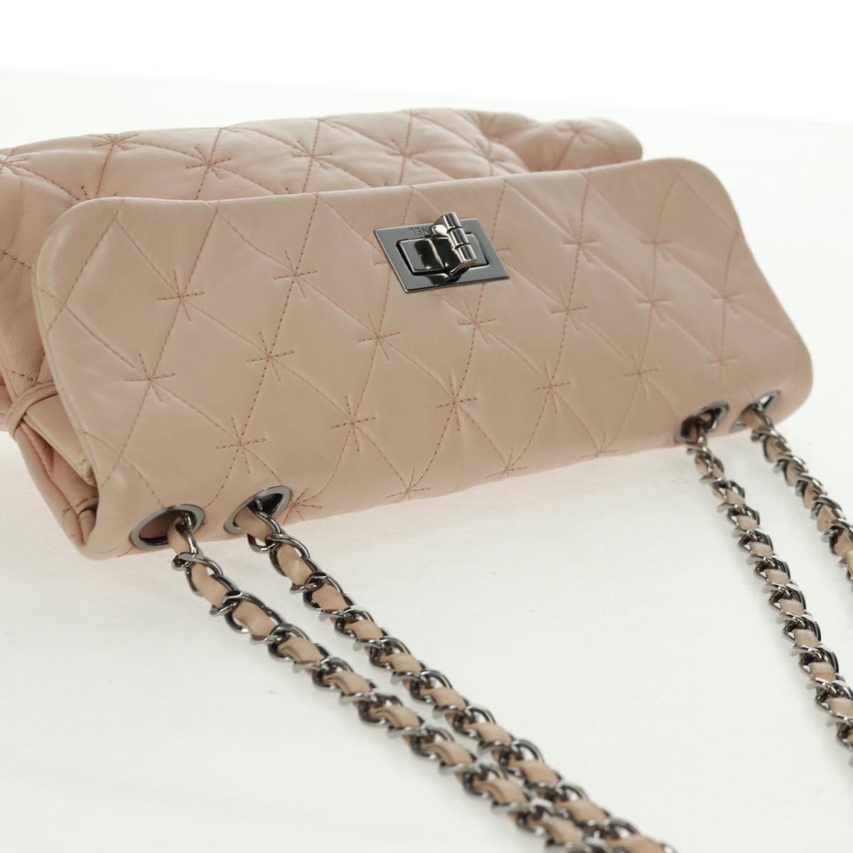Chanel 2.55 Shoulder Bag Leather Pink Leather Shoulder Bag Bag (Pre-Owned)