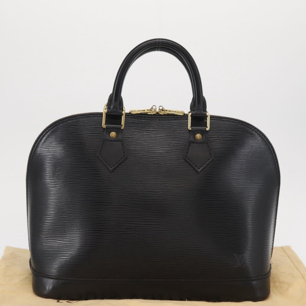 Louis Vuitton Alma Handbag Epi Leather Black Leather Handbag (Pre-Owned)