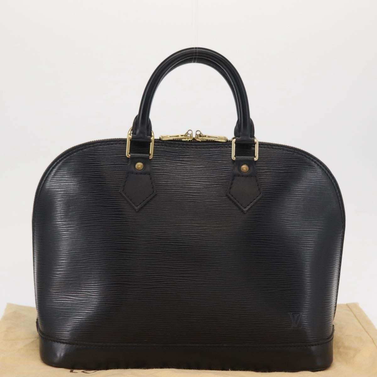 Louis Vuitton Alma Handbag Epi Leather Black Leather Handbag (Pre-Owned)