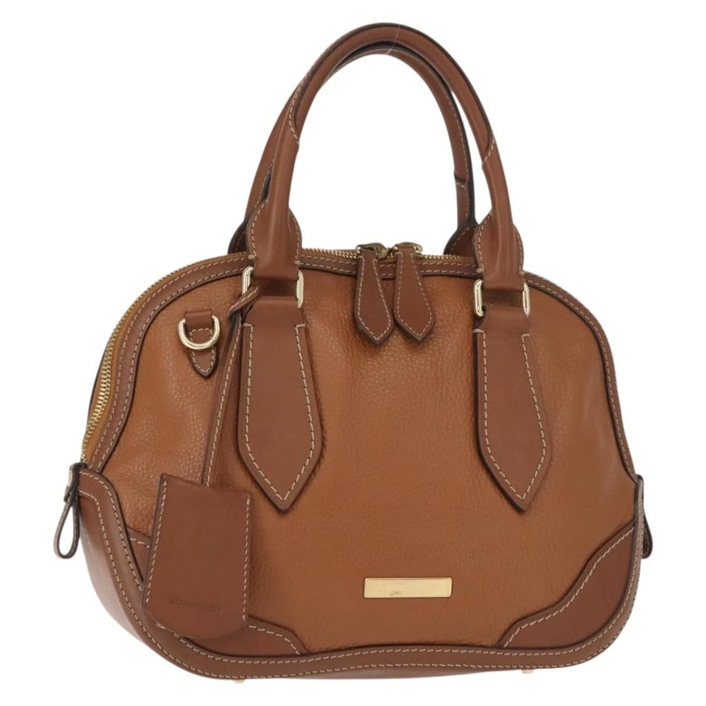 Burberry Orchard Bag Smooth Leather Brown Leather Handbag (Pre-Owned)