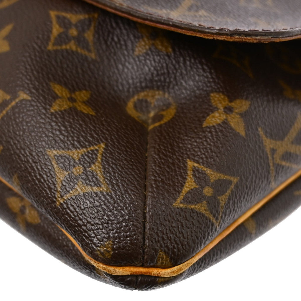 Louis Vuitton Musette Handbag Monogram Canvas Brown Canvas Shoulder Bag Bag (Pre-Owned)