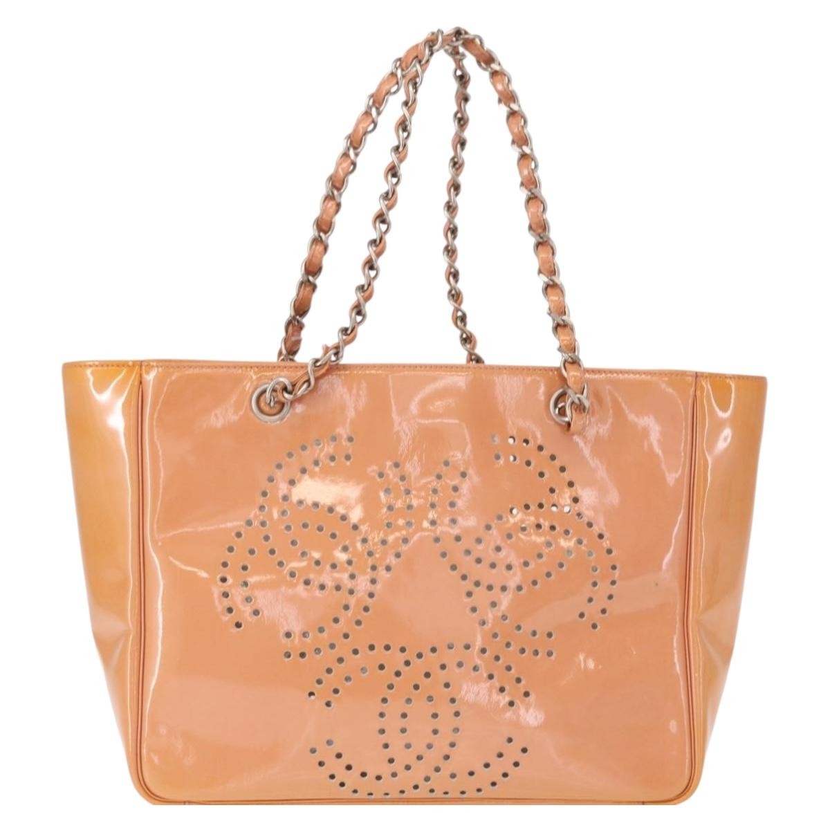 Chanel Triple Cc Tote Patent Pink Patent_Leather Tote Bag Bag (Pre-Owned)