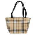 Burberry Nova Check Handbag Nova Check Canvas Beige Canvas Handbag (Pre-Owned)
