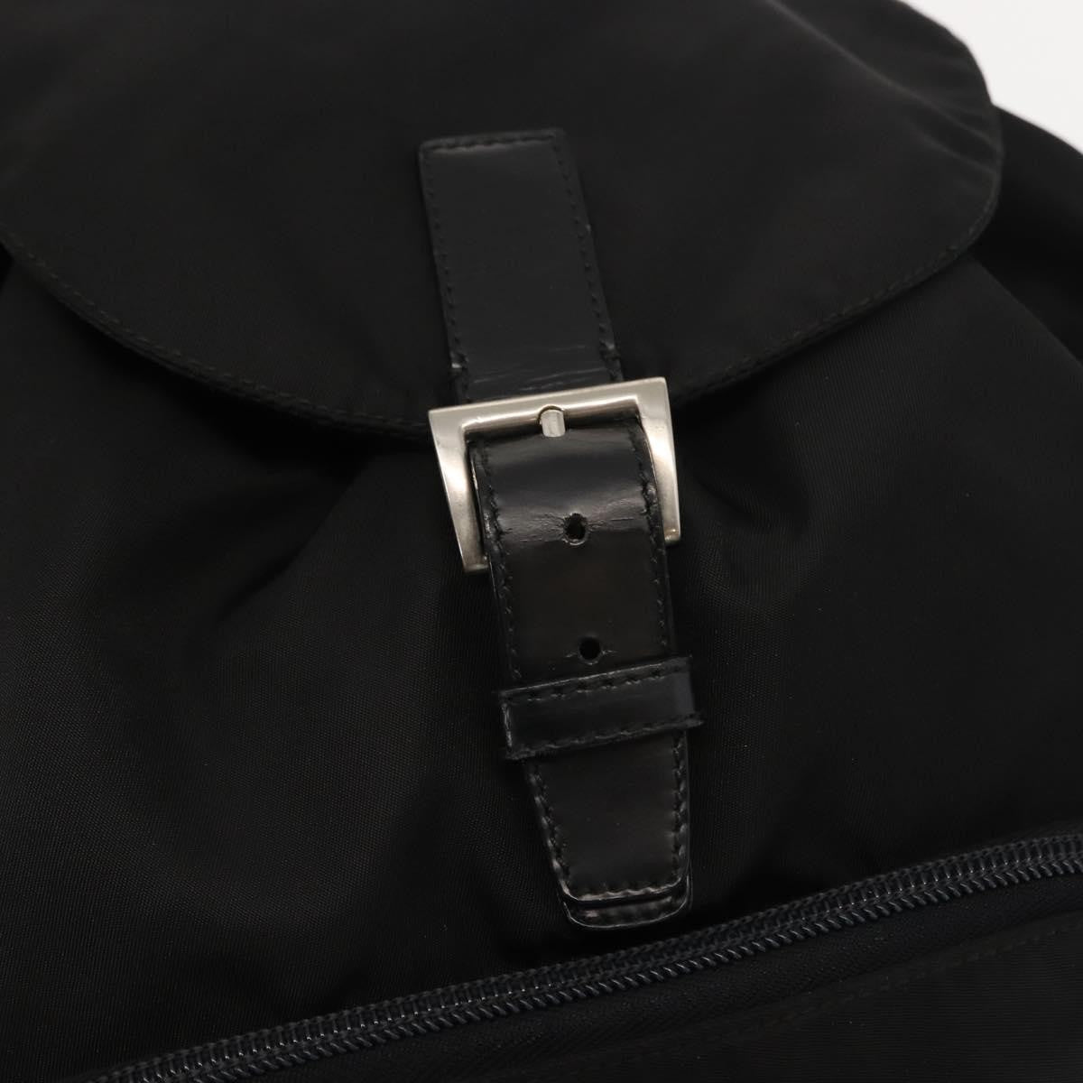 Prada Front Pocket Backpack Tessuto Black Nylon Backpack Bag (Pre-Owned)