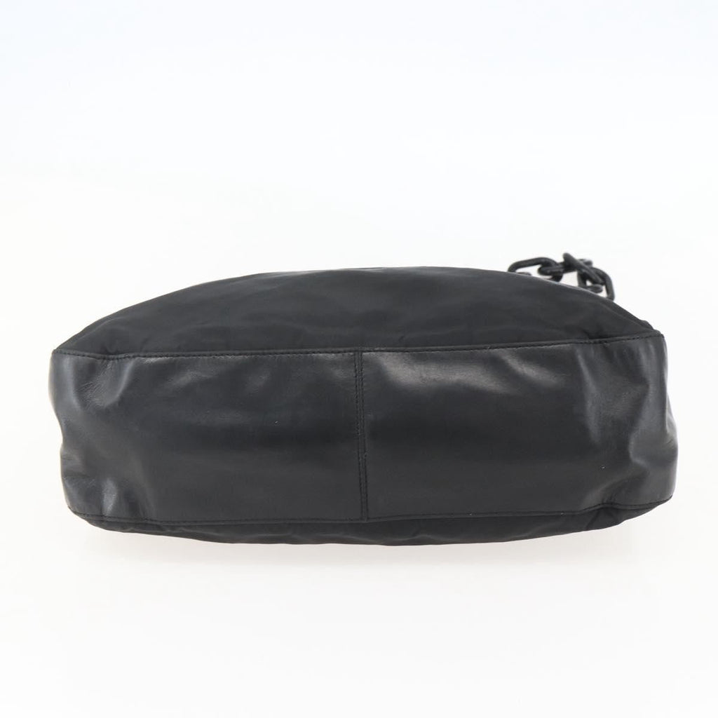 Prada Chain Shoulder Bag Tessuto Black Nylon Shoulder Bag Bag (Pre-Owned)