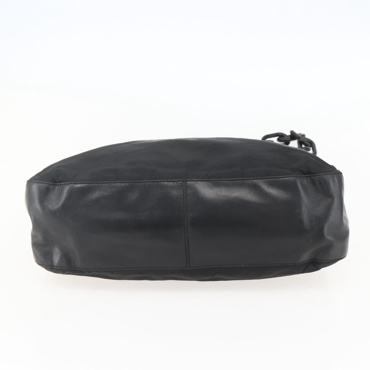 Prada Chain Shoulder Bag Tessuto Black Nylon Shoulder Bag Bag (Pre-Owned)