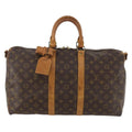 Louis Vuitton Keepall Bandouliere Bag Monogram Canvas Brown Canvas Travel Bag Bag (Pre-Owned)