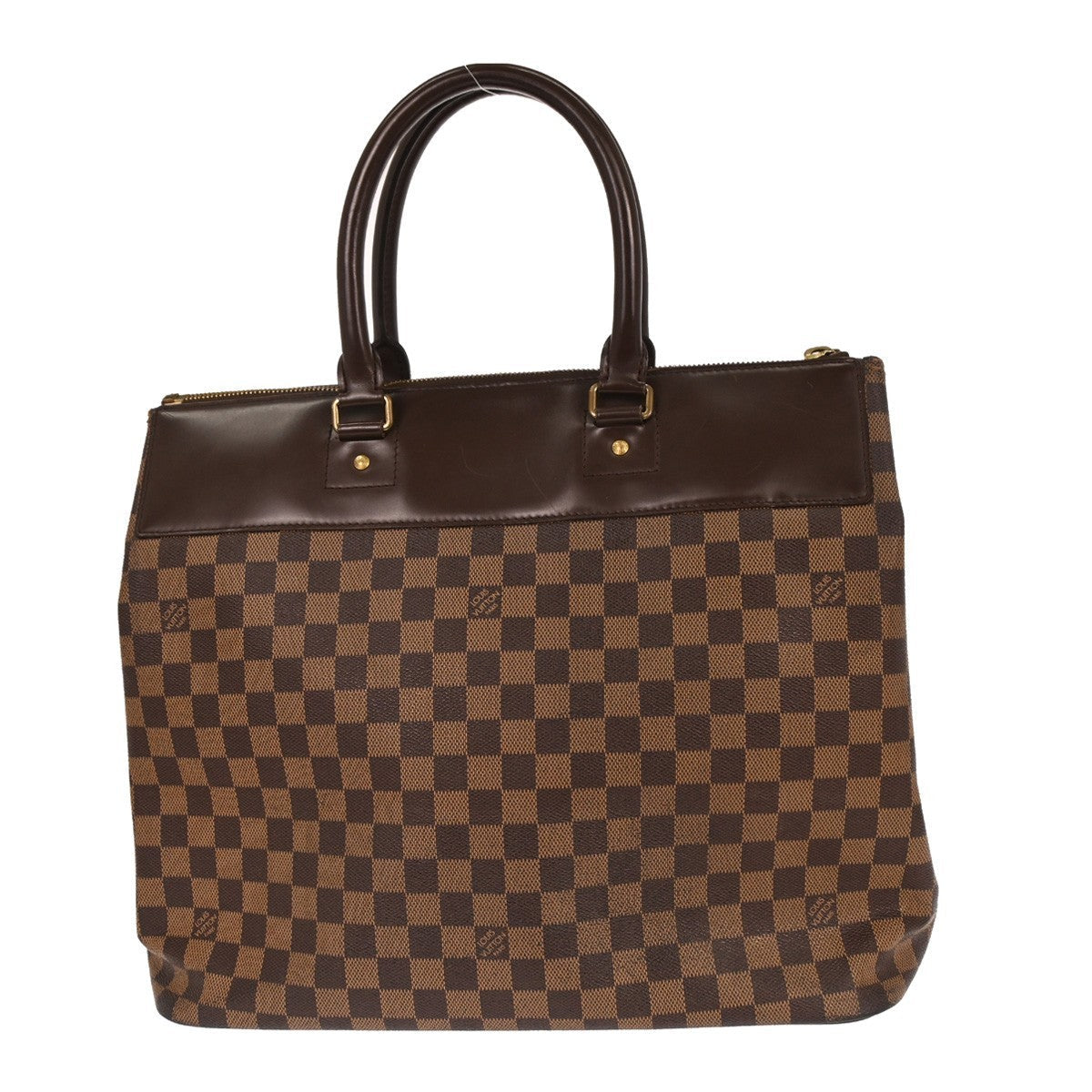 Louis Vuitton Greenwich Travel Bag Damier Brown Canvas Tote Bag Bag (Pre-Owned)