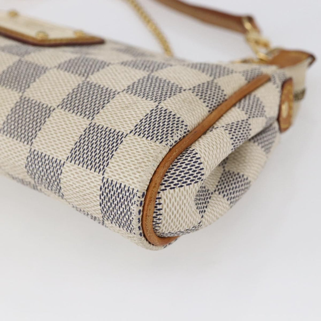 Louis Vuitton Eva Handbag Damier White Canvas Bag (Pre-Owned)
