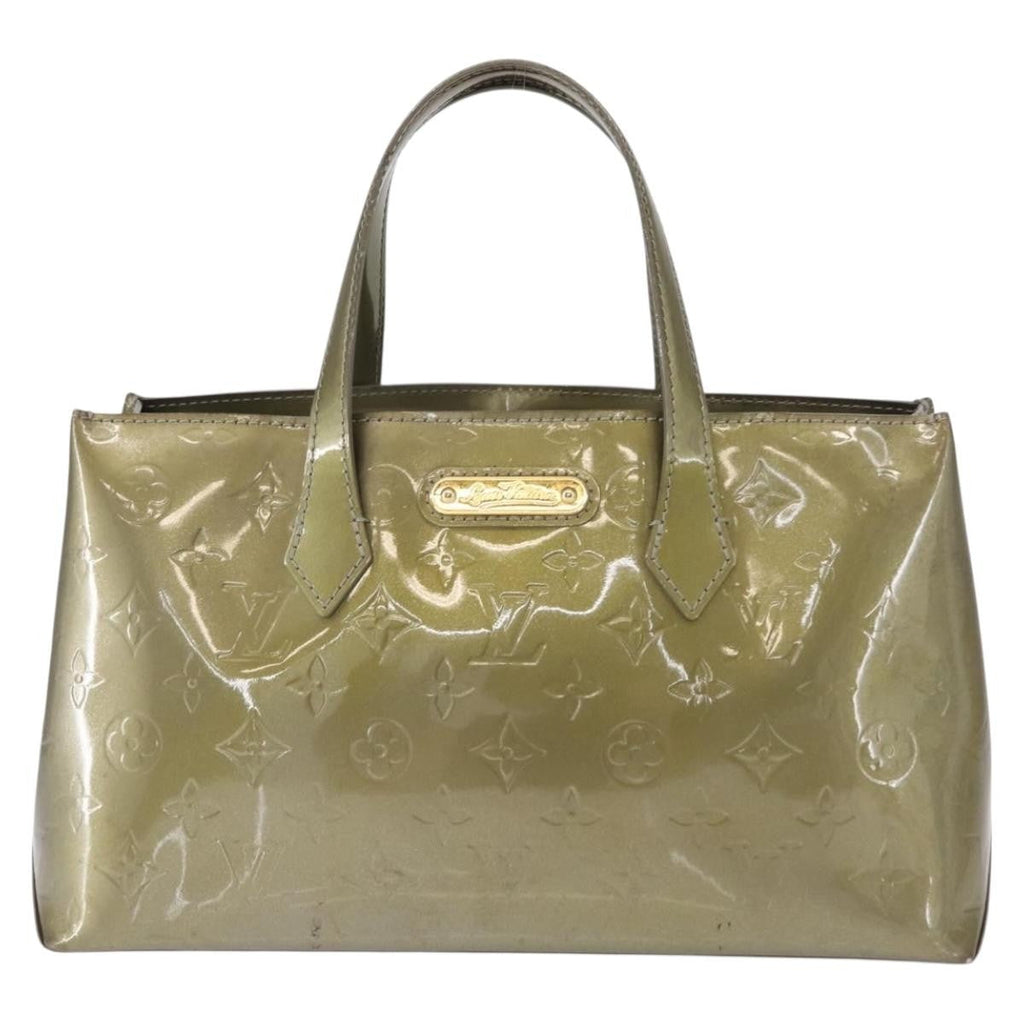 Louis Vuitton Wilshire Handbag Monogram Vernis Gray Patent_Leather Tote Bag Bag (Pre-Owned)
