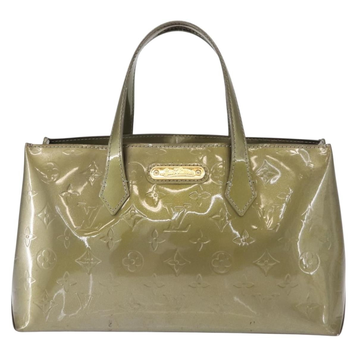 Louis Vuitton Wilshire Handbag Monogram Vernis Gray Patent_Leather Tote Bag Bag (Pre-Owned)