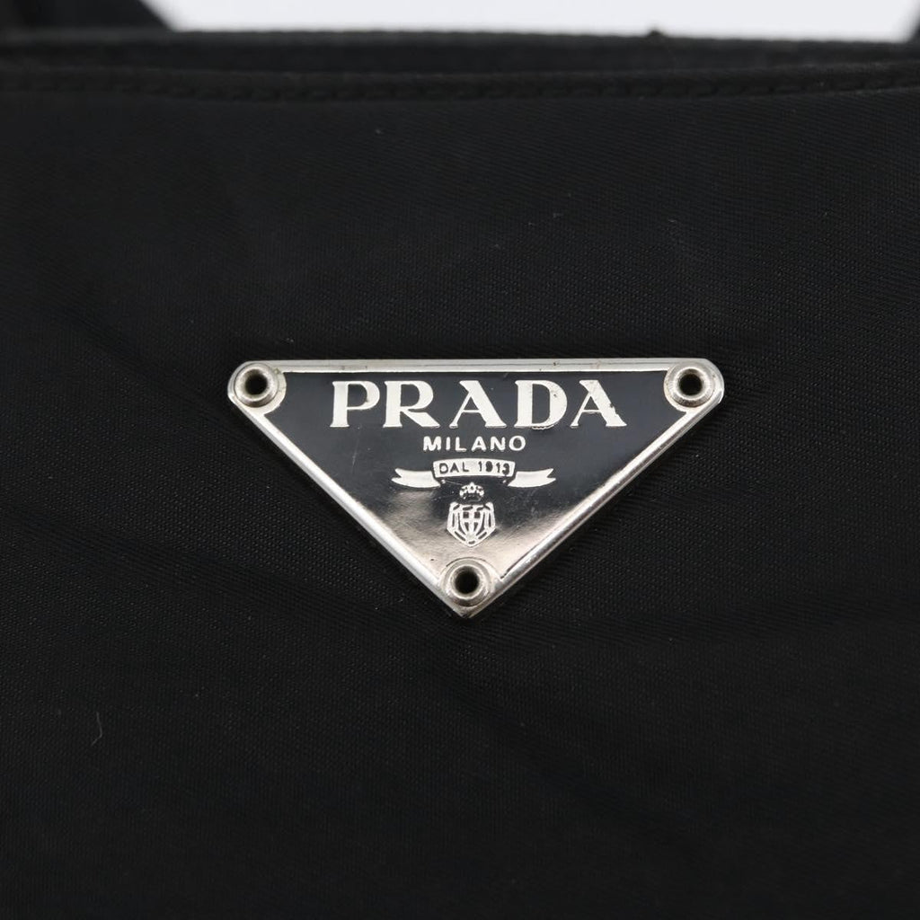 Prada Vintage Tote Nylon Black Nylon Tote Bag Bag (Pre-Owned)