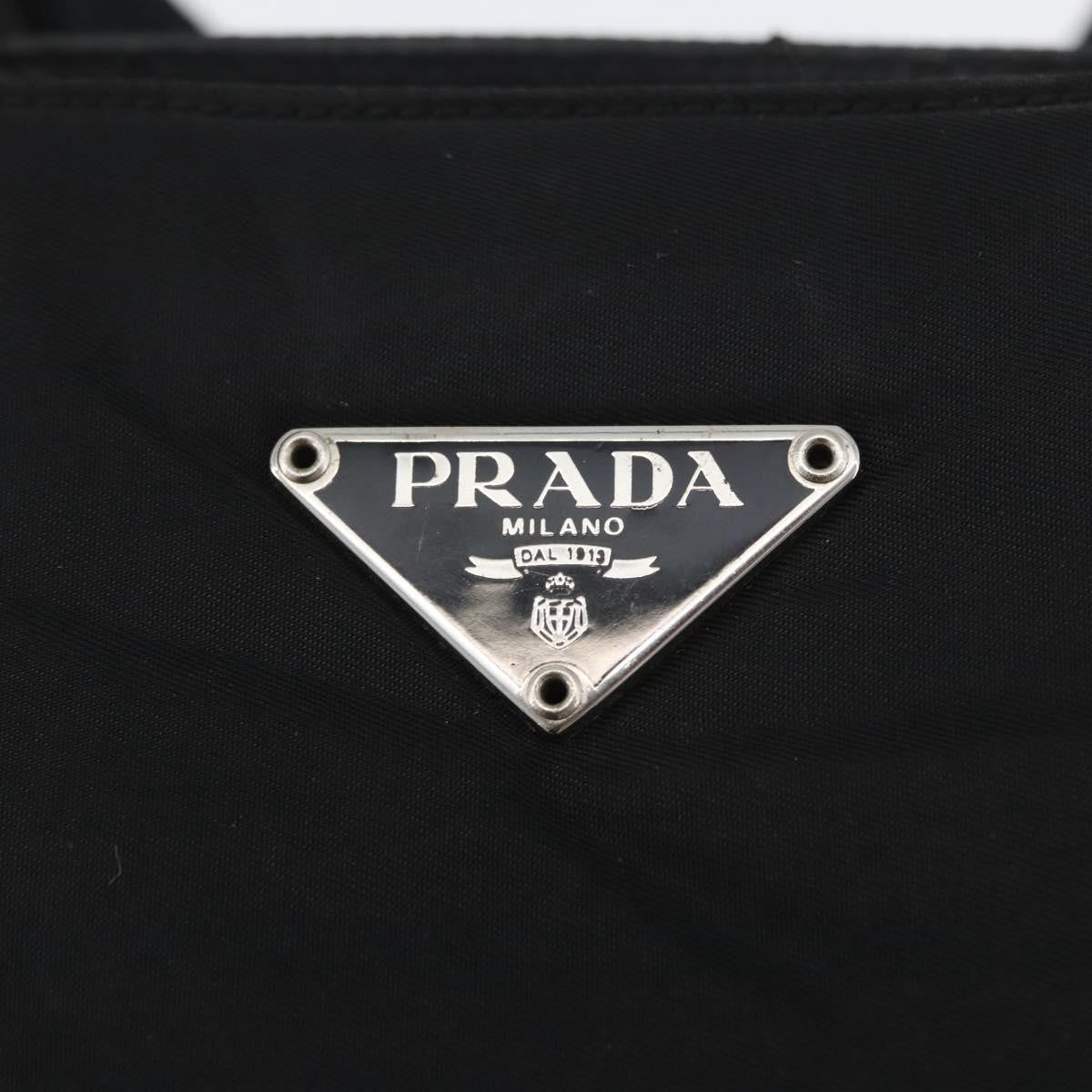 Prada Vintage Tote Nylon Black Nylon Tote Bag Bag (Pre-Owned)
