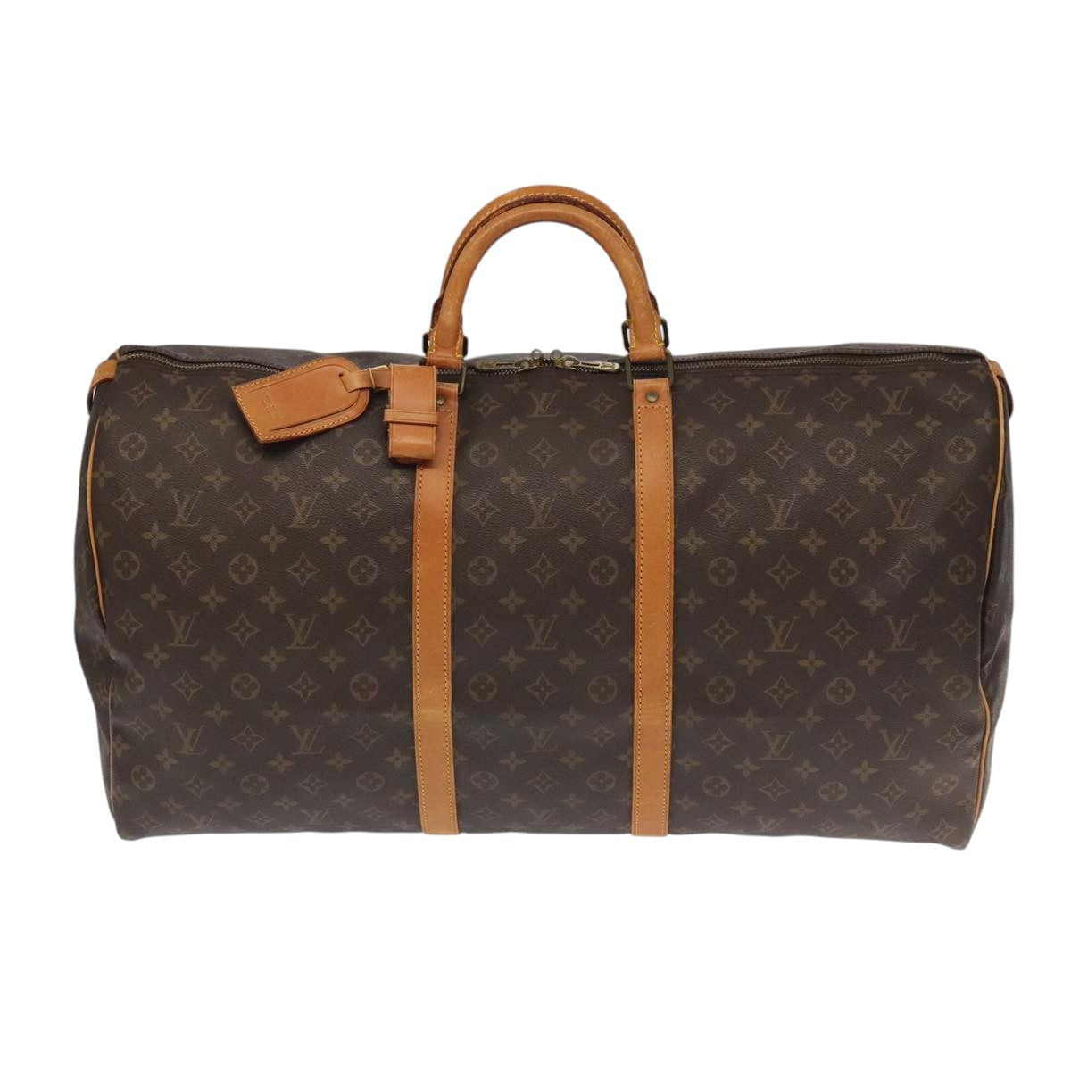 Louis Vuitton Keepall Bag Monogram Canvas Brown Canvas Travel Bag Bag (Pre-Owned)