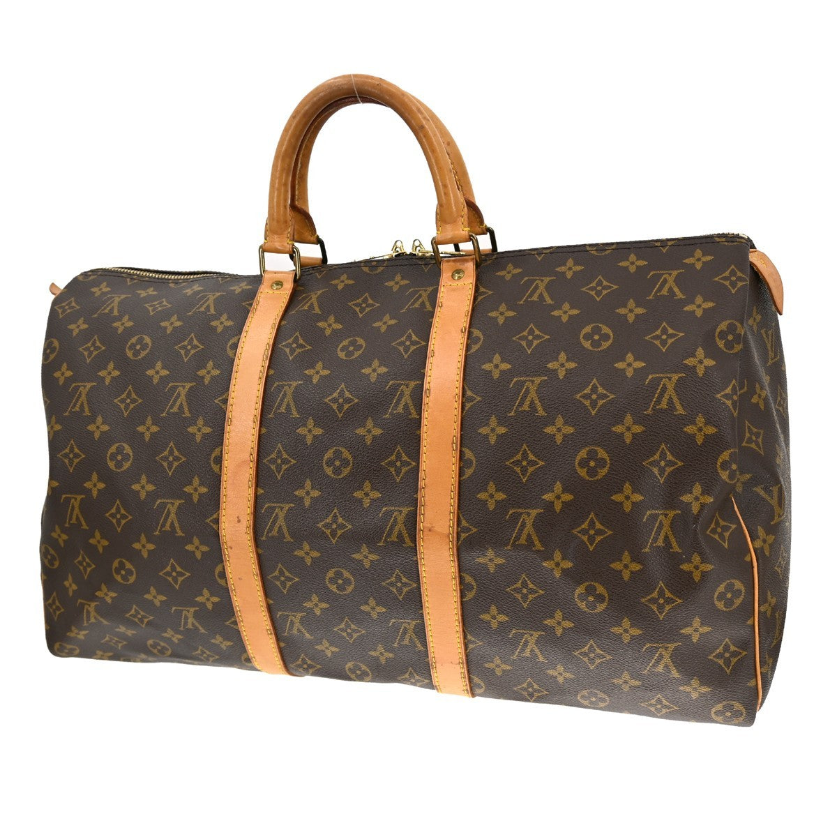 Louis Vuitton Keepall Bag Monogram Canvas Brown Canvas Travel Bag Bag (Pre-Owned)