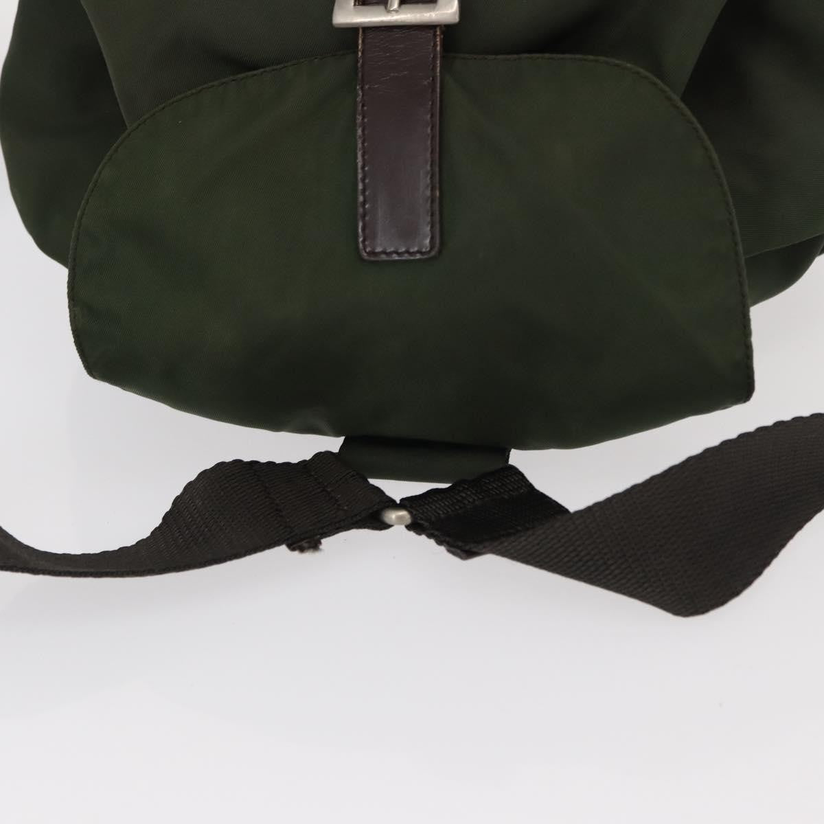 Prada Front Pocket Backpack Tessuto Khaki Nylon Backpack Bag (Pre-Owned)
