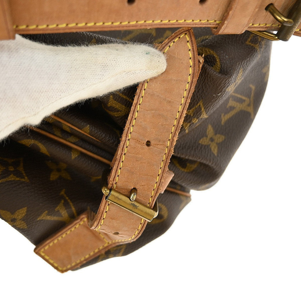 Louis Vuitton Saumur Handbag Monogram Canvas Brown Canvas Shoulder Bag Bag (Pre-Owned)