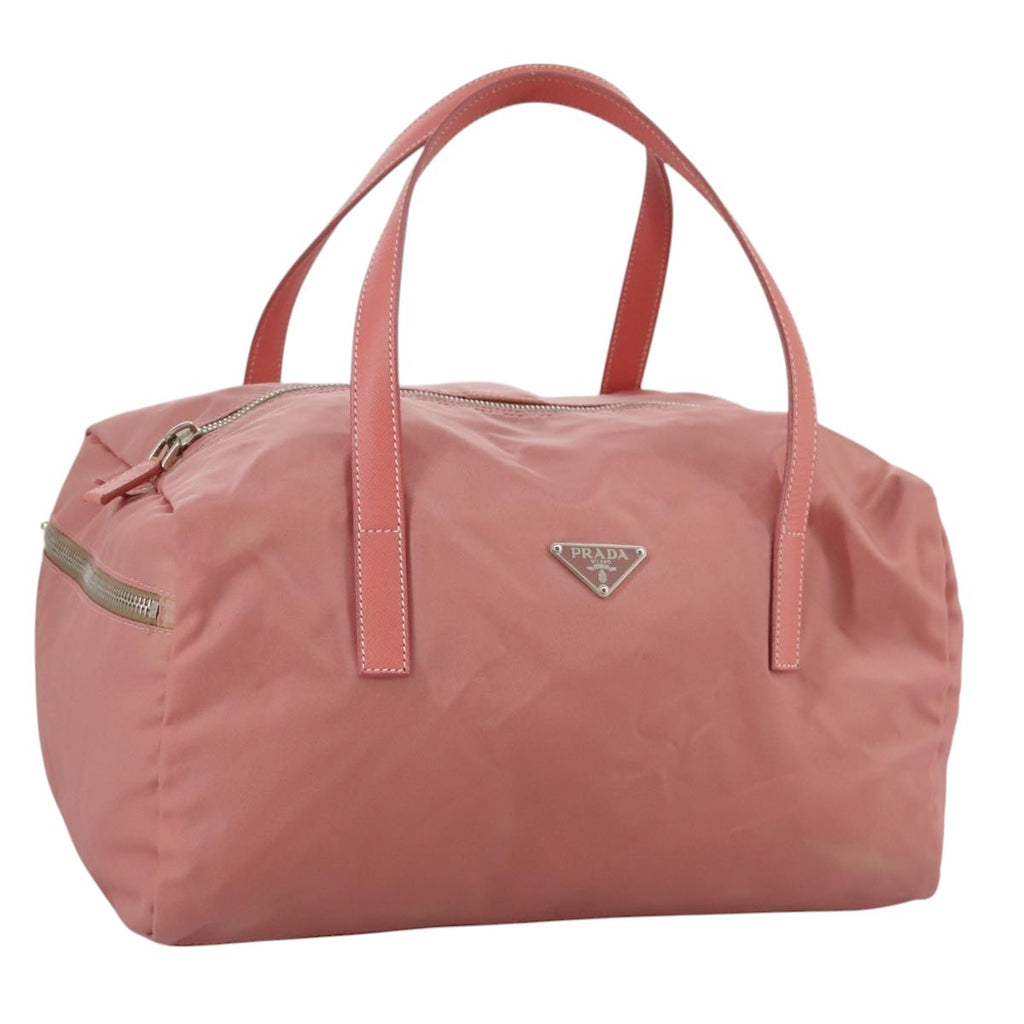 Prada Vintage Boston Bag Nylon Pink Nylon Travel Bag Bag (Pre-Owned)