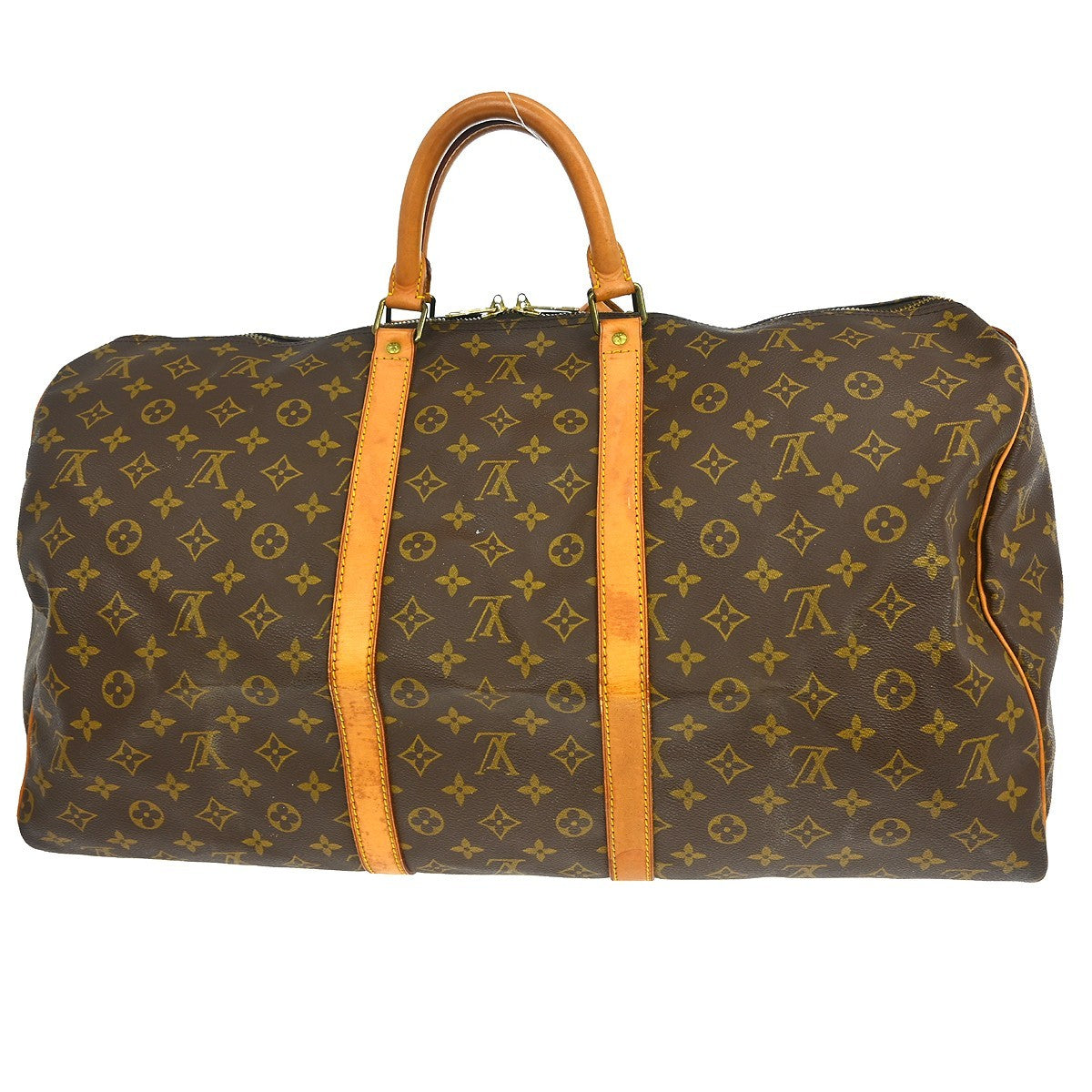 Louis Vuitton Keepall Bag Monogram Canvas Brown Canvas Travel Bag Bag (Pre-Owned)