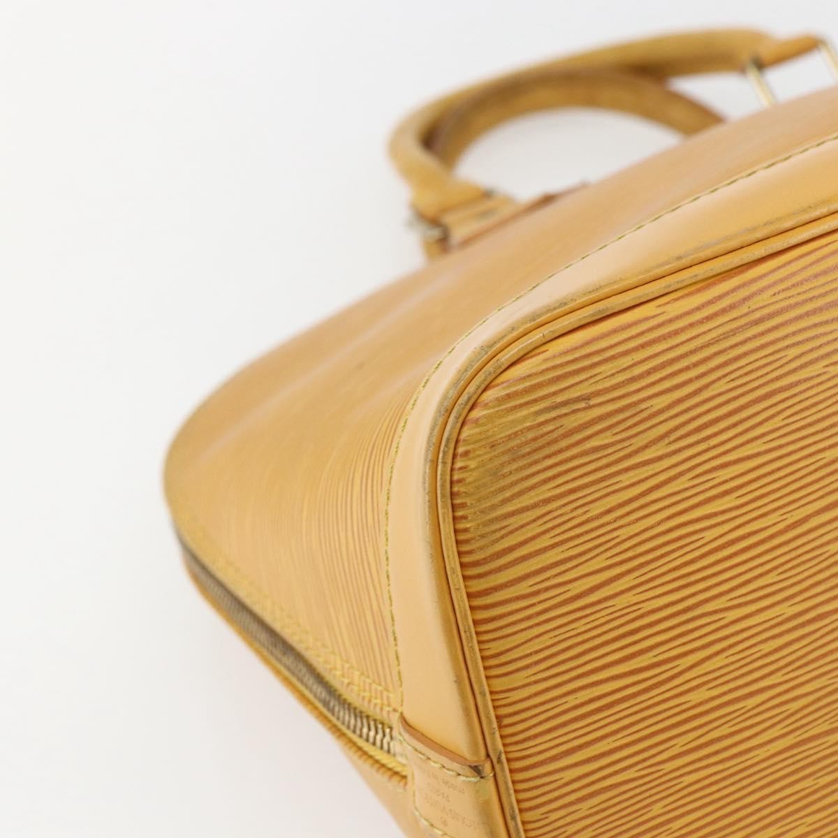 Louis Vuitton Alma Handbag Epi Leather Yellow Leather Handbag (Pre-Owned)