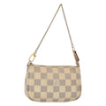 Louis Vuitton Mini Pochette Accessoires Damier Canvas White Canvas Clutche & Pouche Bag (Pre-Owned)