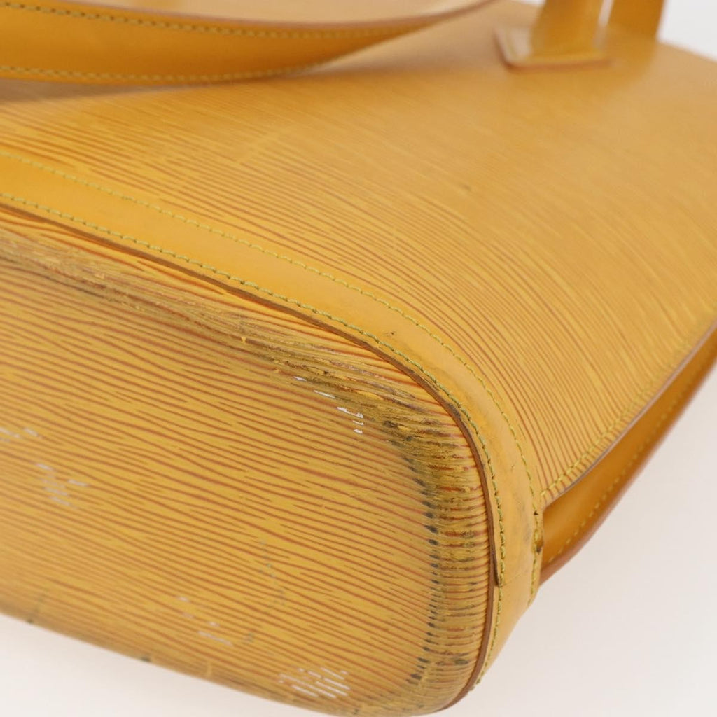 Louis Vuitton Lussac Handbag Epi Leather Yellow Leather Shoulder Bag Bag (Pre-Owned)