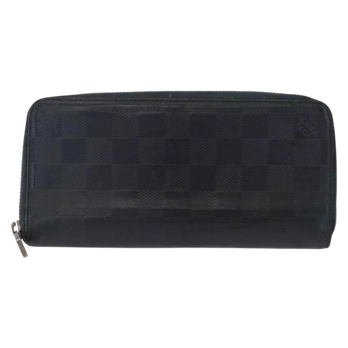 Louis Vuitton Zippy Wallet Vertical Damier Infini Leather Navy Leather Wallets Accessory (Pre-Owned)