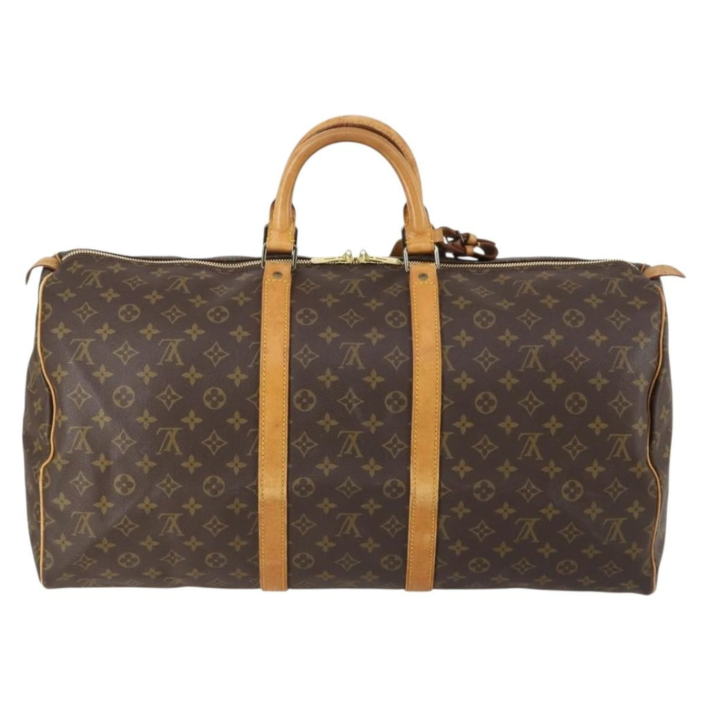 Louis Vuitton Keepall Bag Monogram Canvas Brown Canvas Travel Bag Bag (Pre-Owned)