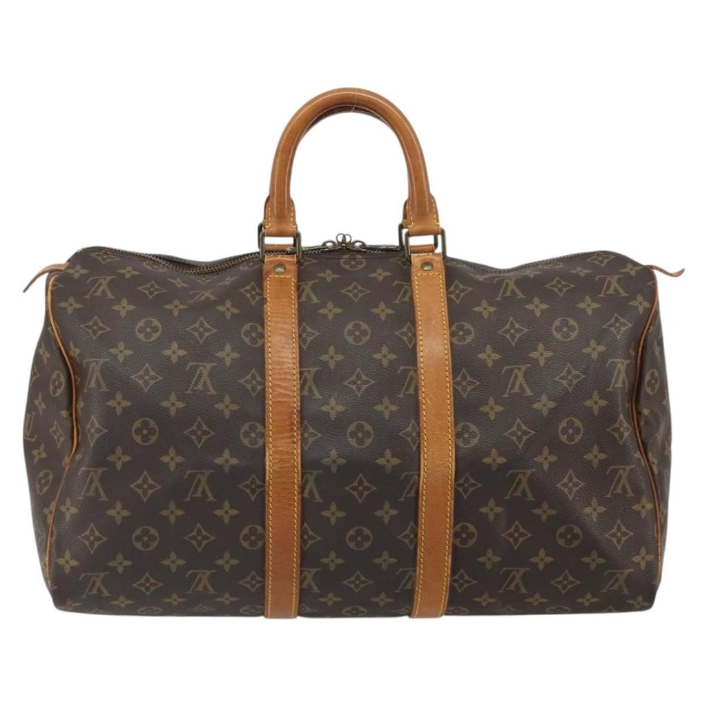 Louis Vuitton Keepall Bag Monogram Canvas Brown Canvas Travel Bag Bag (Pre-Owned)
