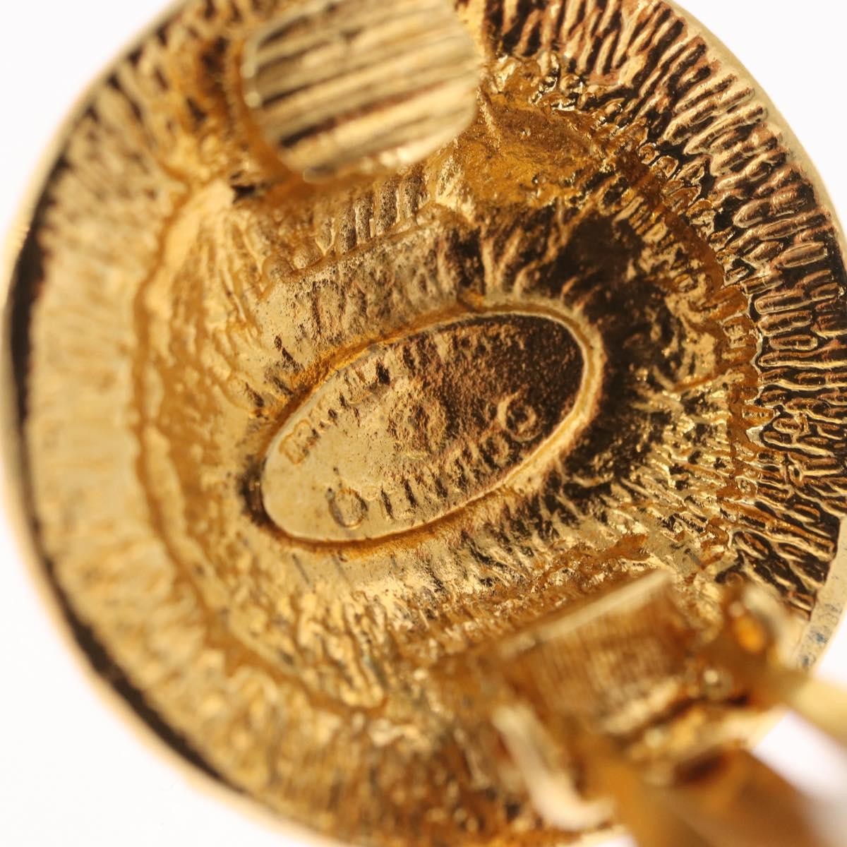 Chanel Vintage 31 Rue Cambon Round Clip-On Earrings Metal Gold Metal Earrings Jewelry (Pre-Owned)