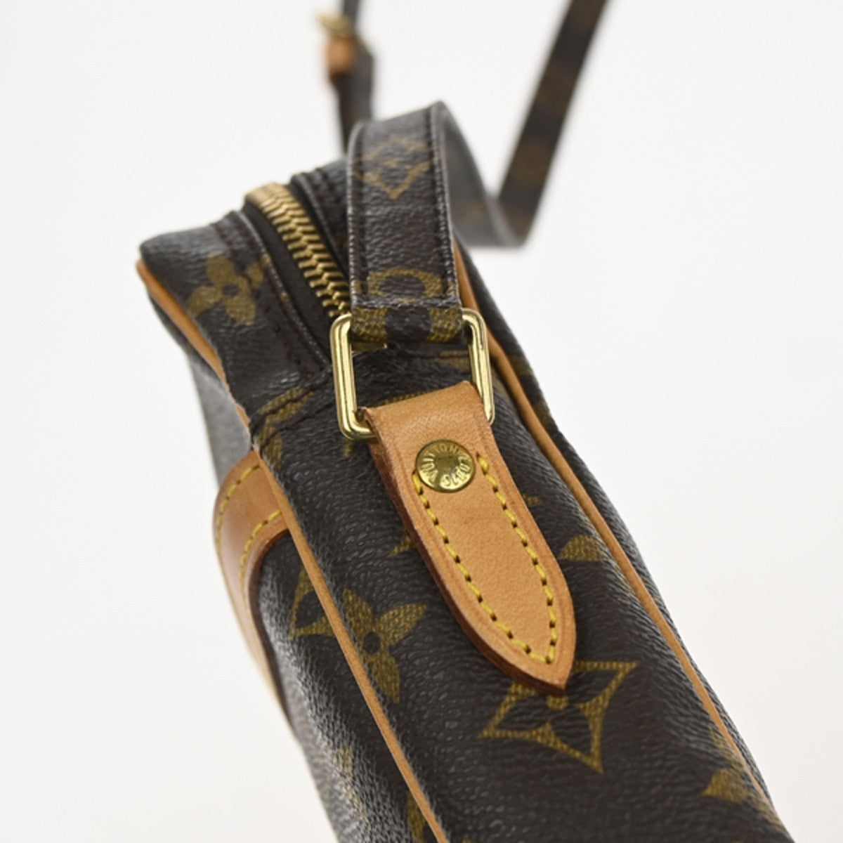 Louis Vuitton Danube Handbag Monogram Canvas Brown Canvas Shoulder Bag Bag (Pre-Owned)