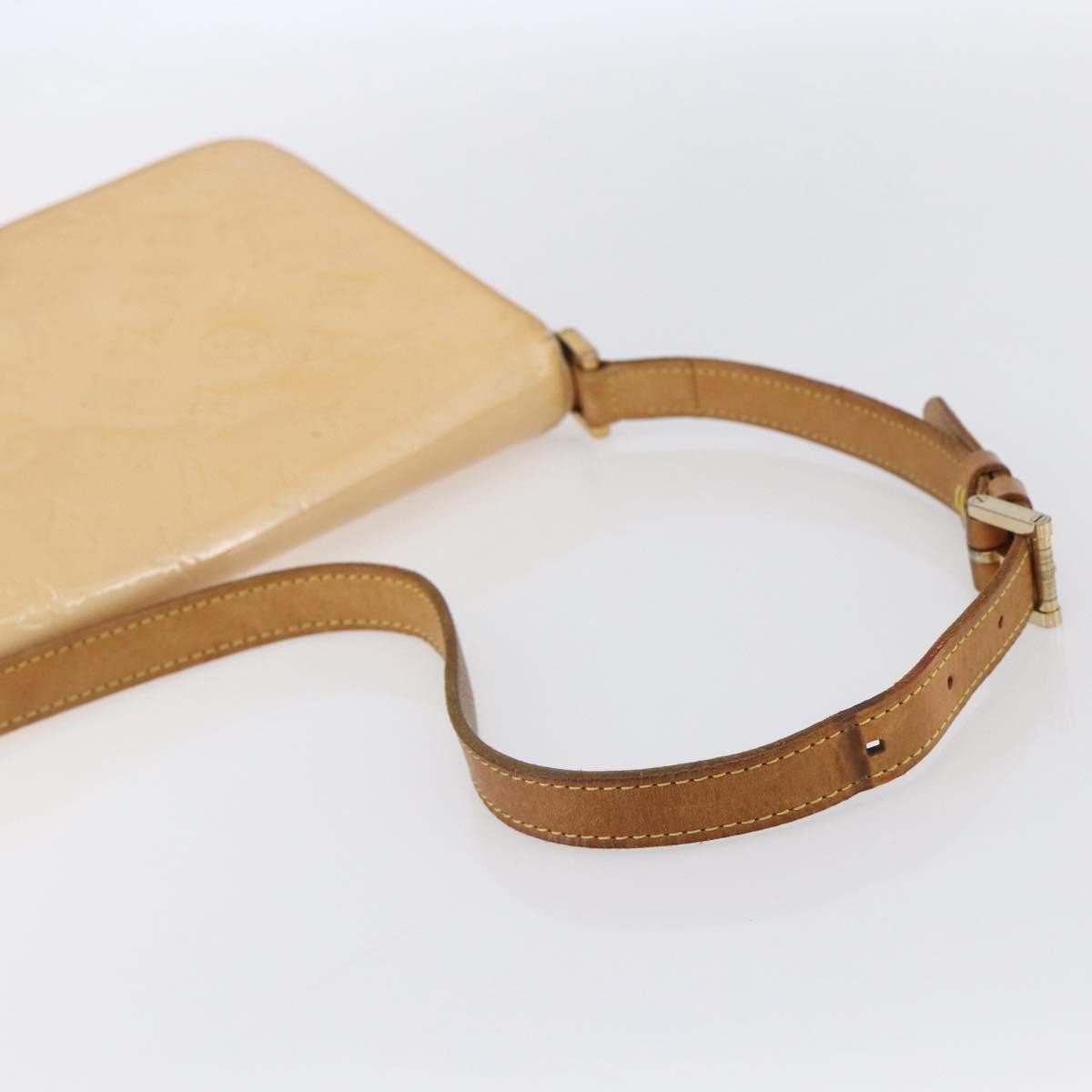 Louis Vuitton Thompson Street Handbag Monogram Vernis Beige Patent_Leather Shoulder Bag Bag (Pre-Owned)