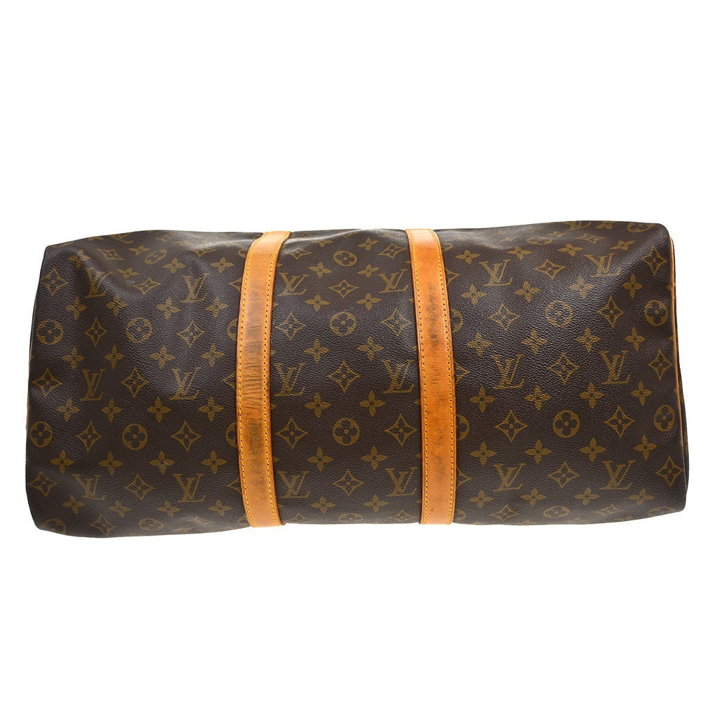 Louis Vuitton Keepall Bag Monogram Canvas Brown Canvas Travel Bag Bag (Pre-Owned)