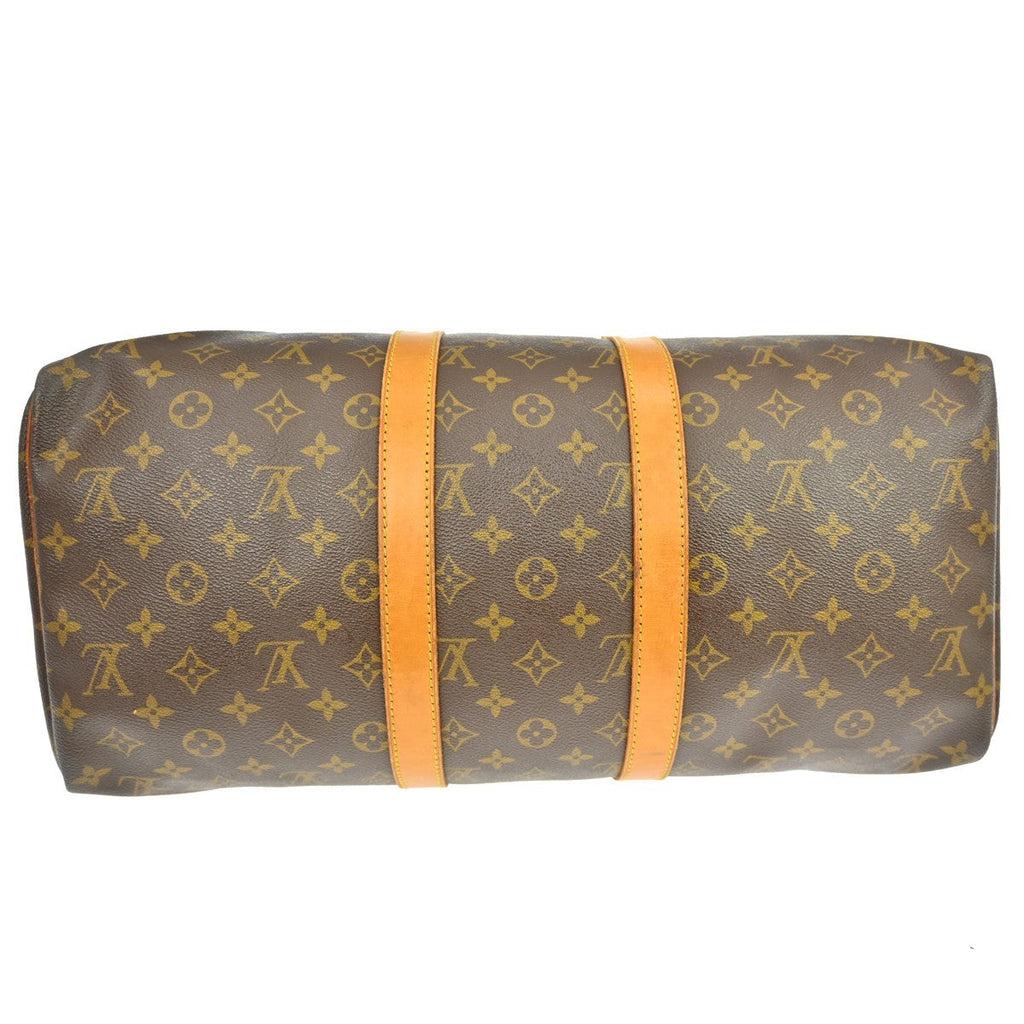 Louis Vuitton Keepall Bag Monogram Canvas Brown Canvas Travel Bag Bag (Pre-Owned)