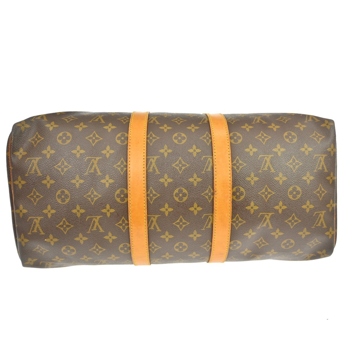 Louis Vuitton Keepall Bag Monogram Canvas Brown Canvas Travel Bag Bag (Pre-Owned)