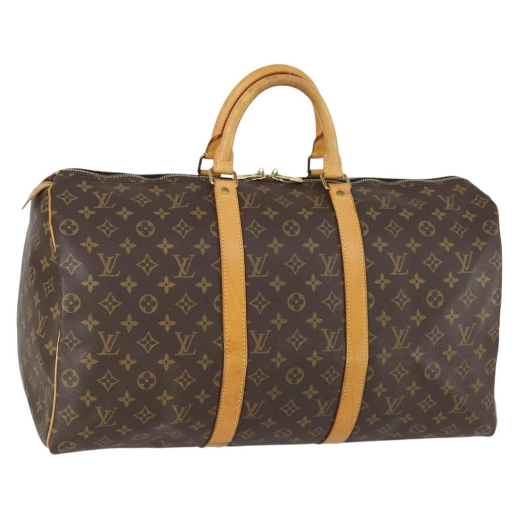 Louis Vuitton Keepall Bag Monogram Canvas Brown Canvas Travel Bag Bag (Pre-Owned)