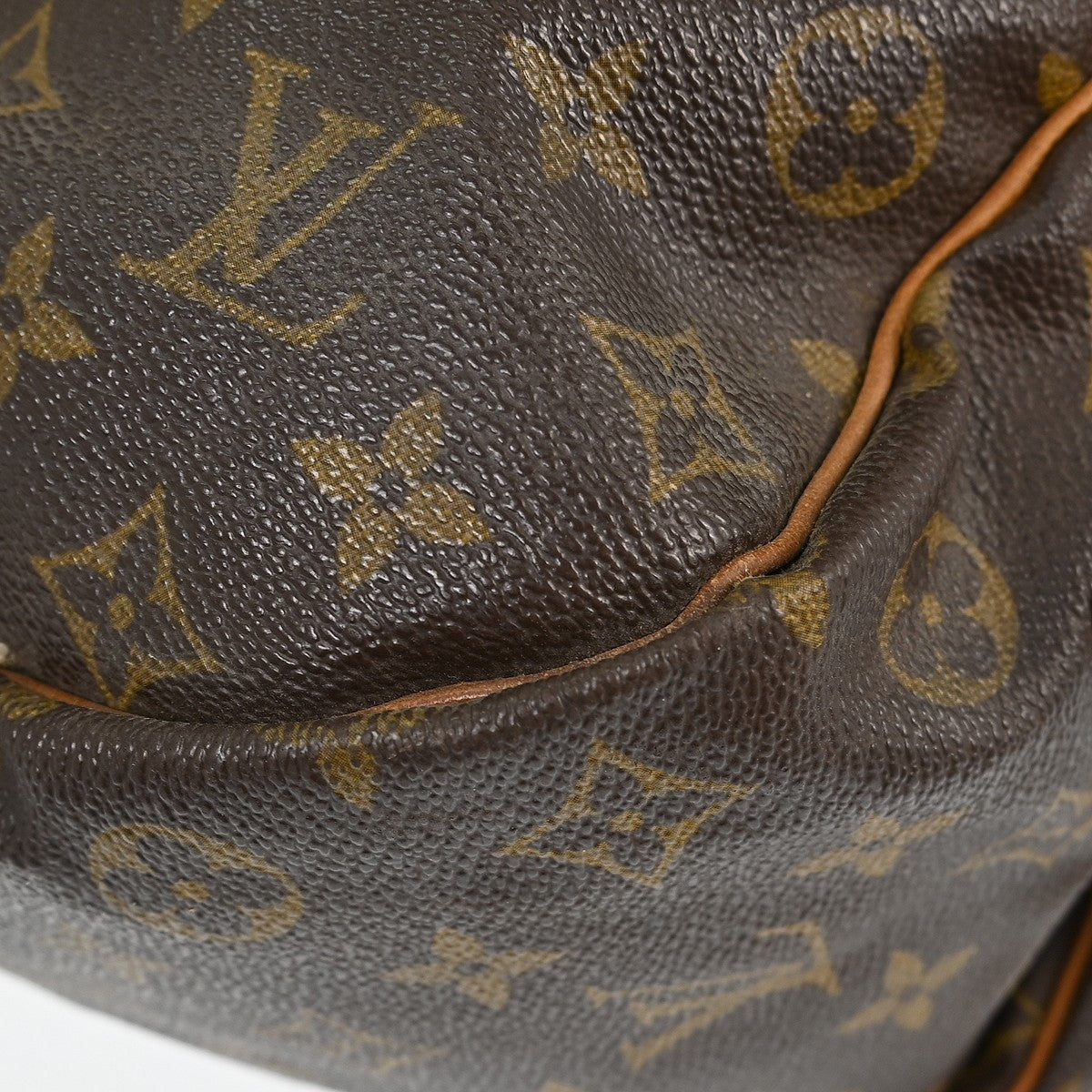 Louis Vuitton Saumur Handbag Monogram Canvas Brown Canvas Shoulder Bag Bag (Pre-Owned)