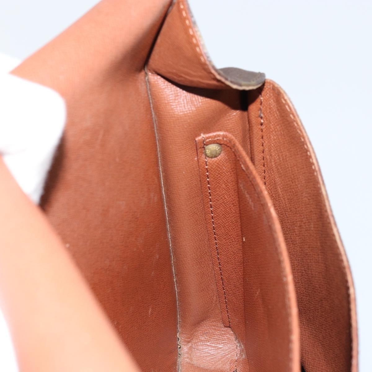 Louis Vuitton Cartouchiere Handbag Monogram Canvas Brown Canvas Shoulder Bag Bag (Pre-Owned)