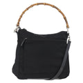Gucci Vintage Bamboo Shoulder Bag Nylon Black Nylon Shoulder Bag Bag (Pre-Owned)
