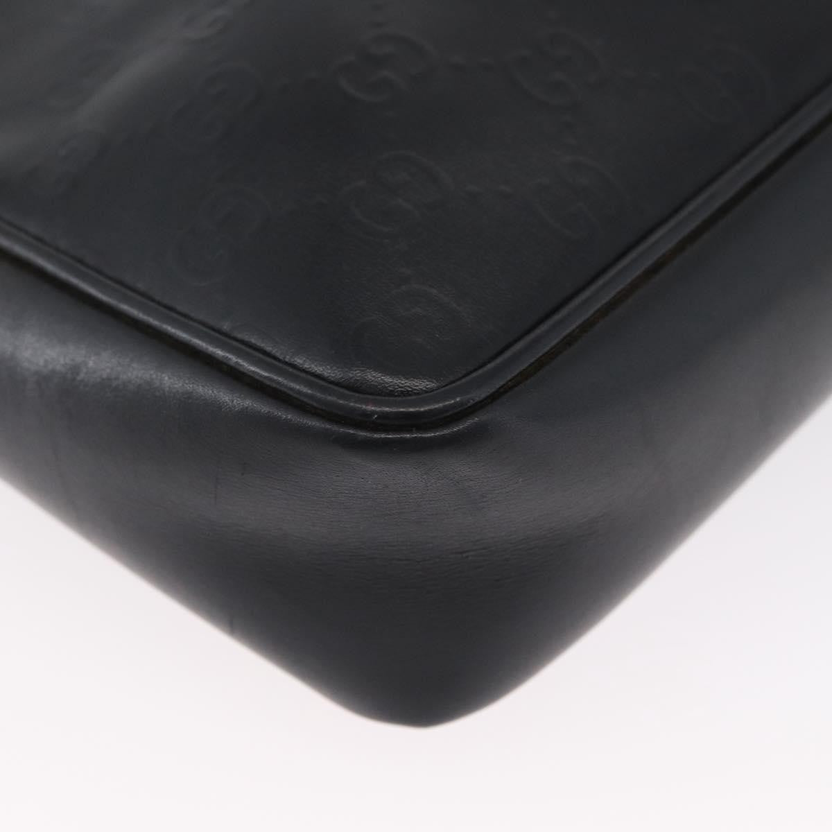 Gucci Vintage Clutch Bag Leather Black Leather Clutche & Pouche Bag (Pre-Owned)