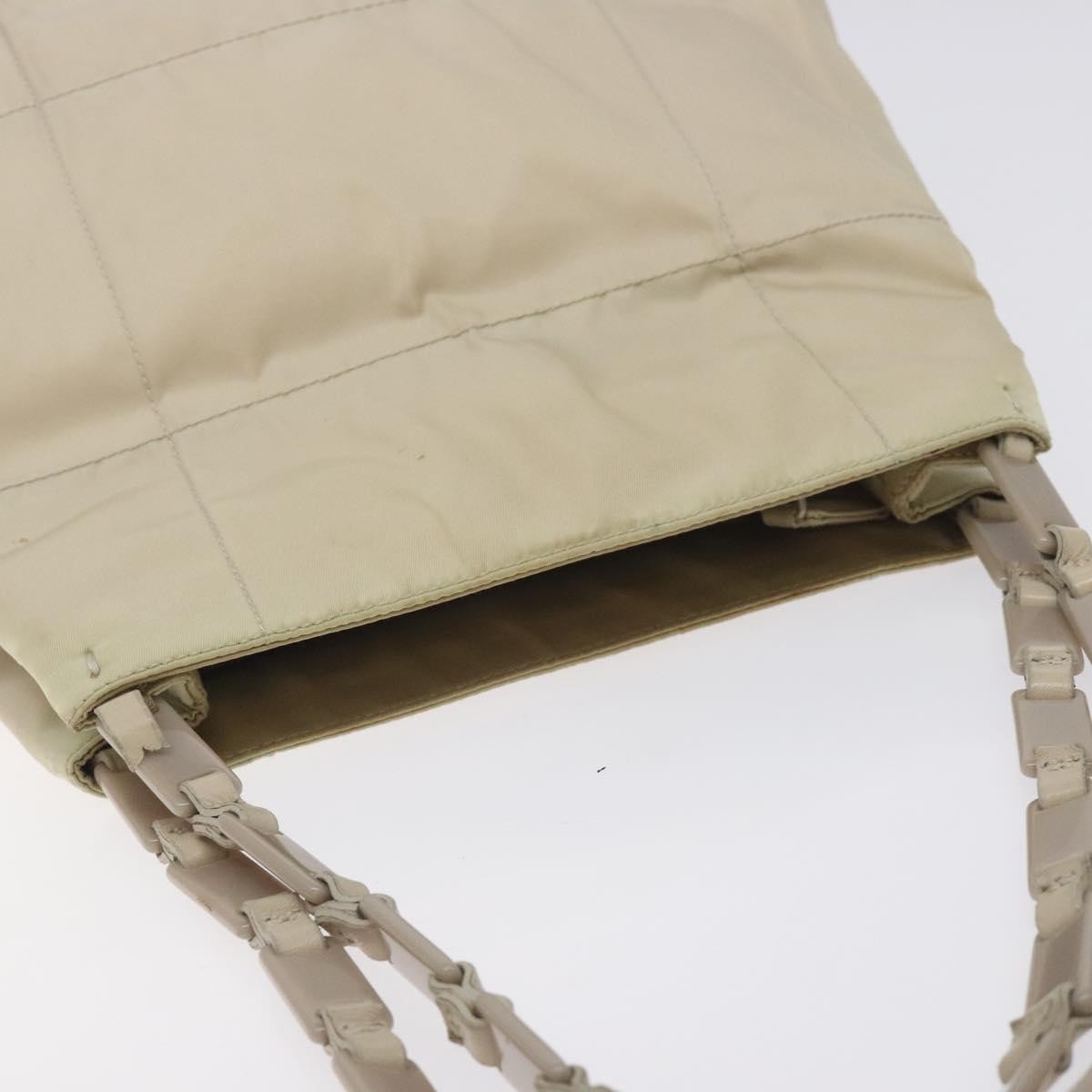 Prada Vintage Tote Tessuto Beige Nylon Tote Bag Bag (Pre-Owned)