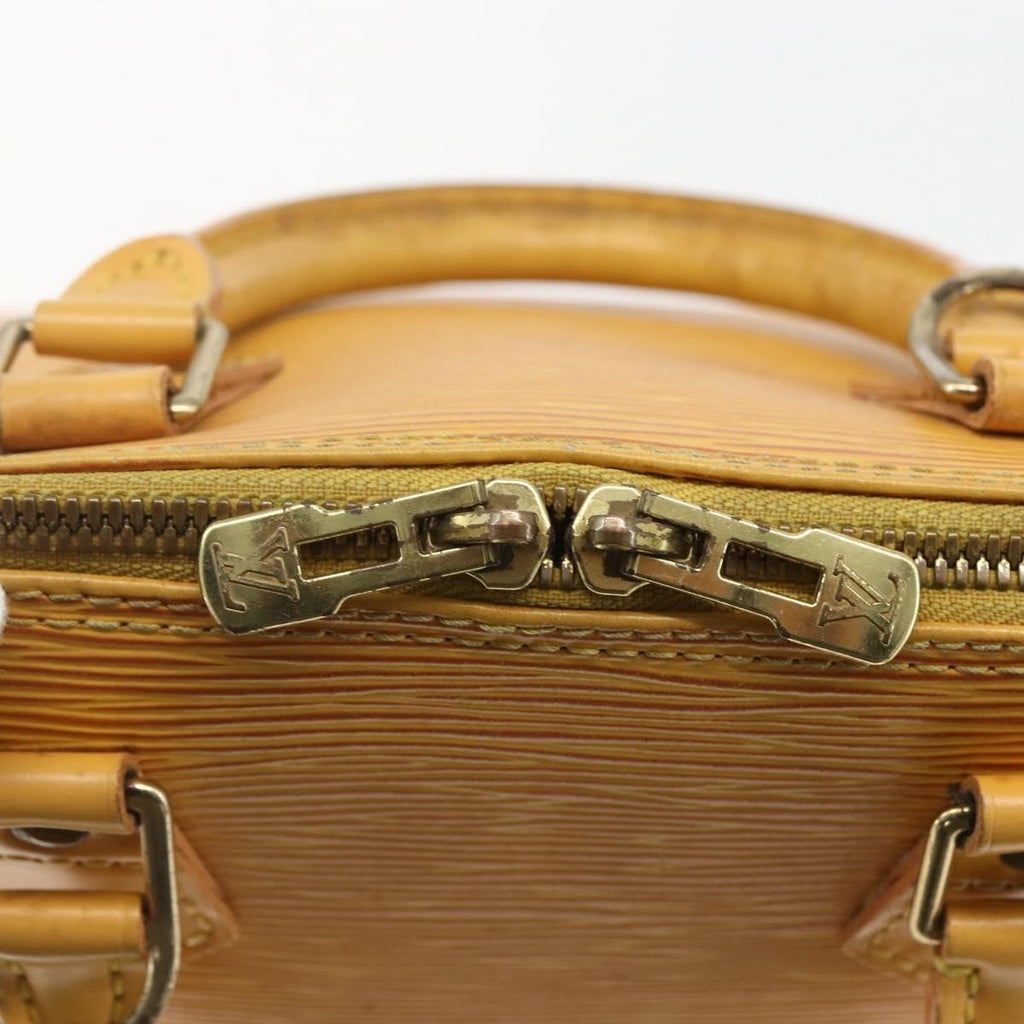 Louis Vuitton Alma Handbag Epi Leather Yellow Leather Handbag (Pre-Owned)