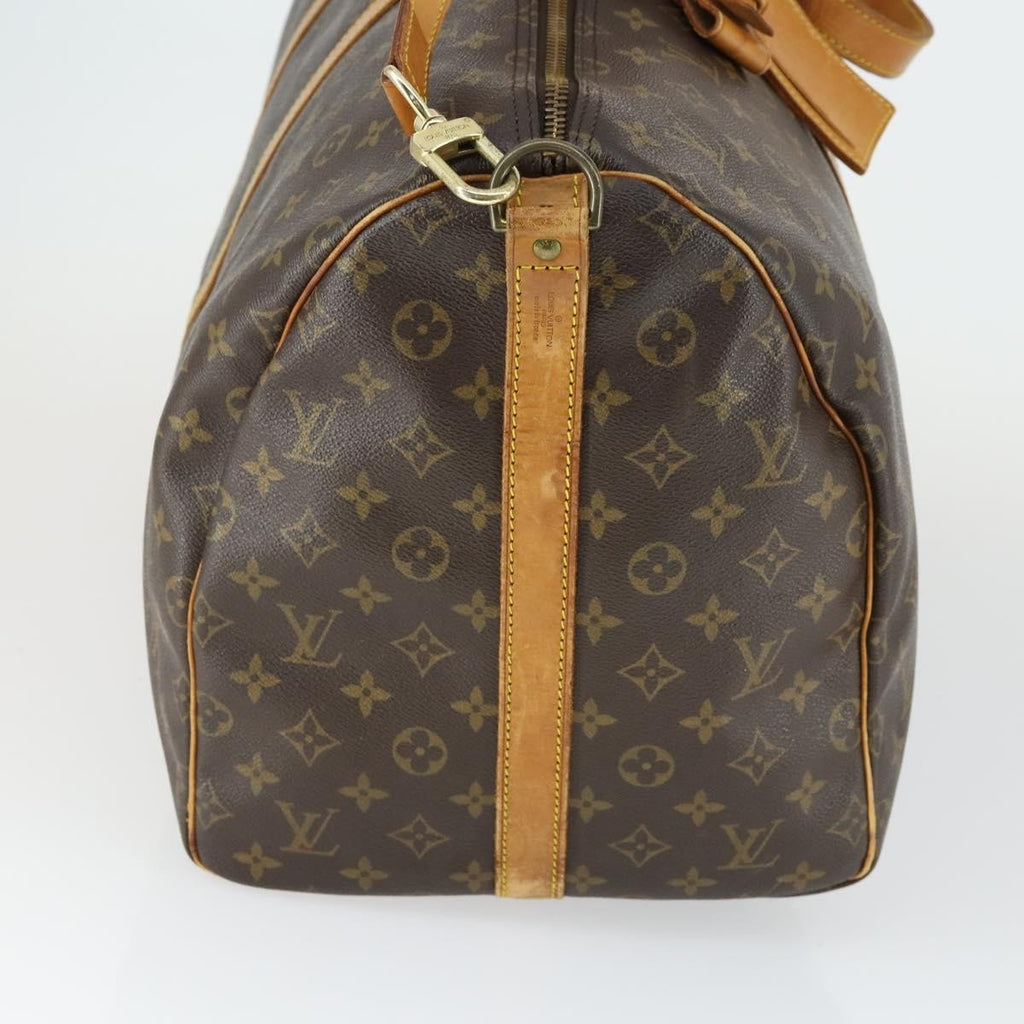 Louis Vuitton Keepall Bandouliere Bag Monogram Canvas Brown Canvas Travel Bag Bag (Pre-Owned)