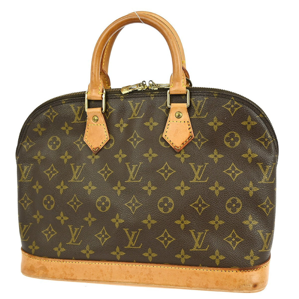 Louis Vuitton Alma Handbag Monogram Canvas Brown Canvas Handbag (Pre-Owned)