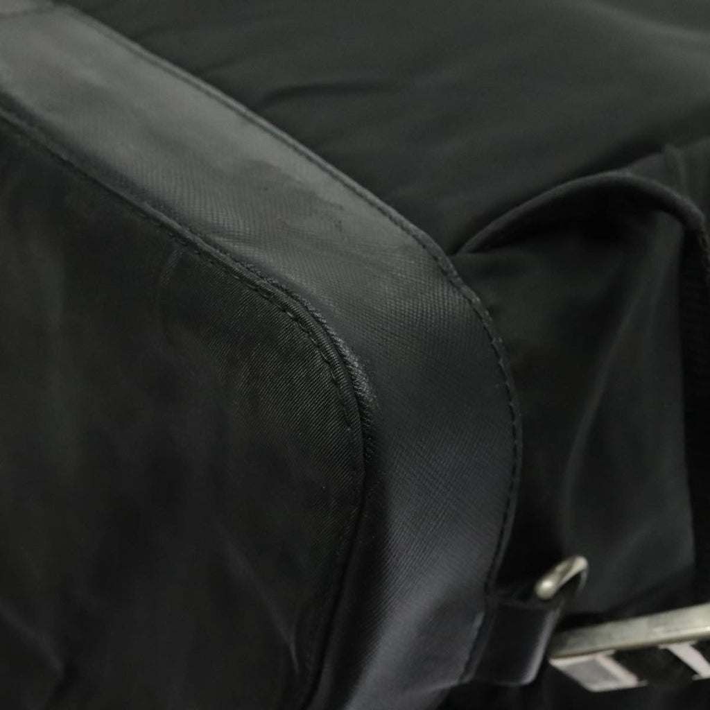 Prada Double Front Pocket Backpack Tessuto Black Nylon Backpack Bag (Pre-Owned)