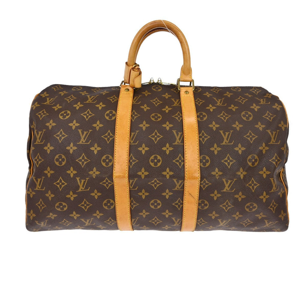 Louis Vuitton Keepall Bag Monogram Canvas Brown Canvas Travel Bag Bag (Pre-Owned)